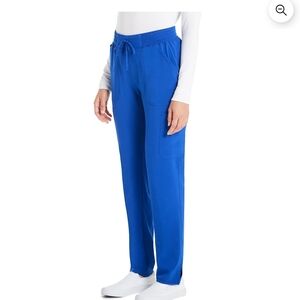Electric Blue Women's Drawstring Cargo Pants 2X Scrubstar